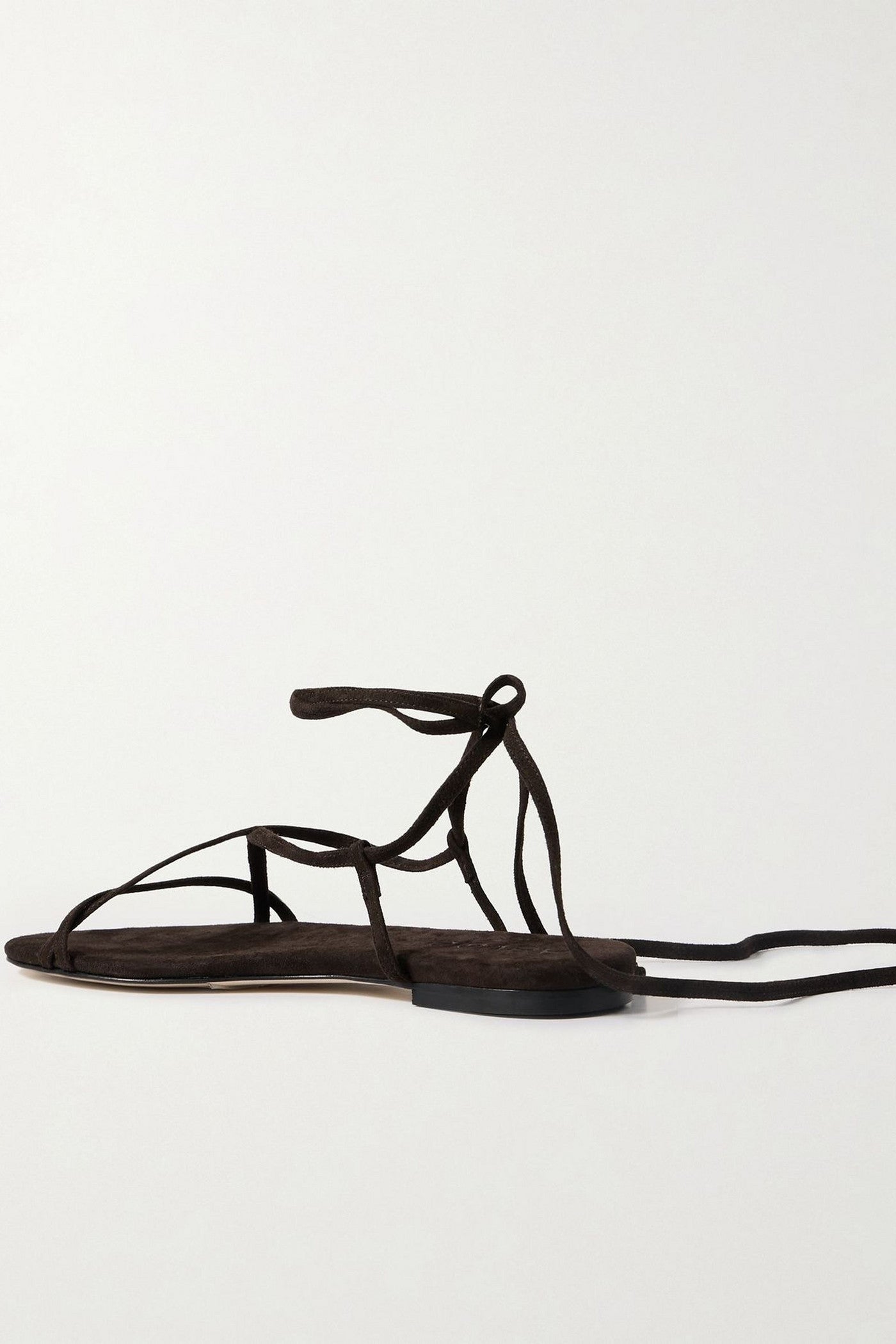 Aeyde Penny Suede Sandals Chocolate Women's