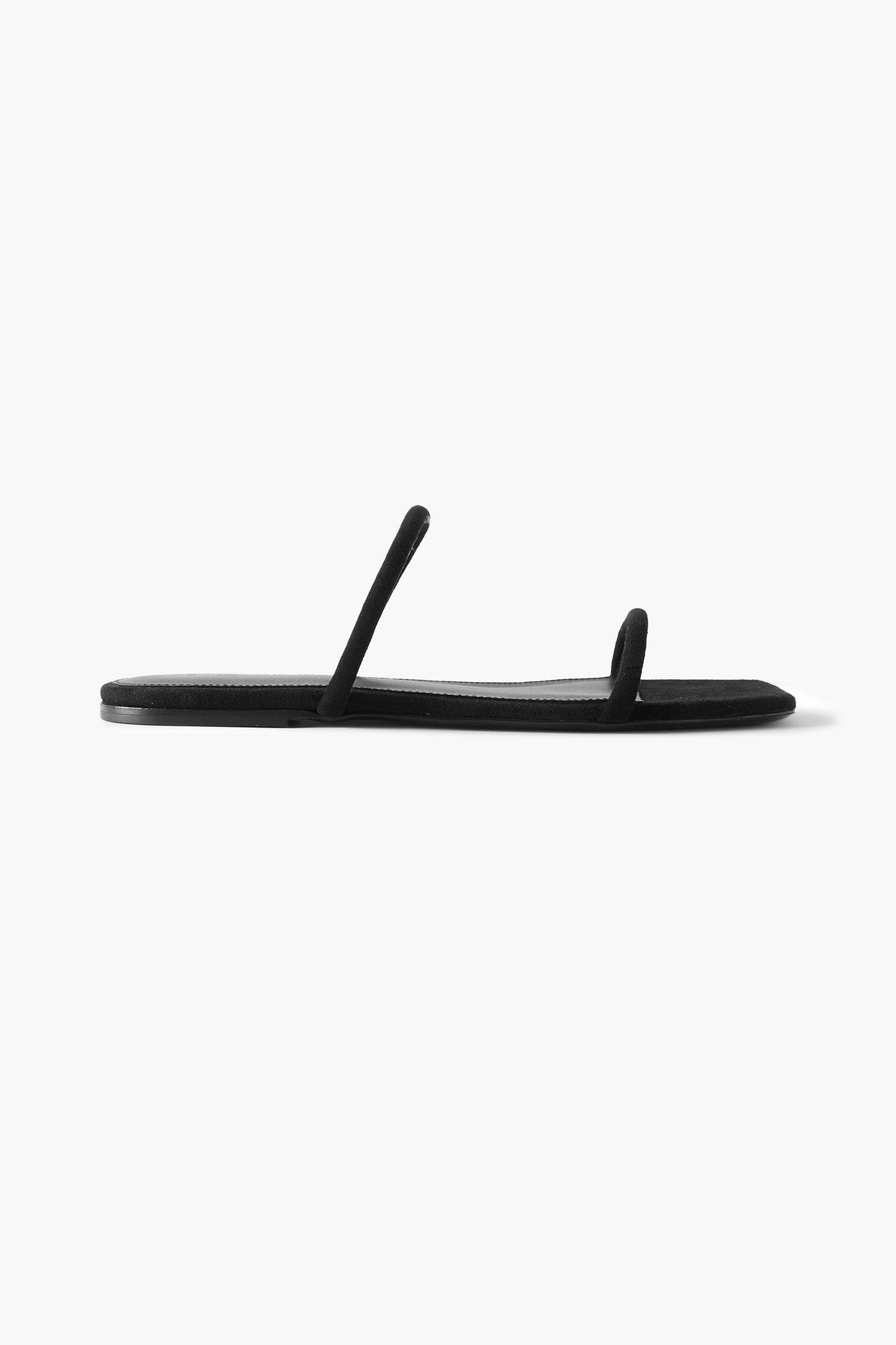 Toteme The Minimalist Suede Slides Black Women's