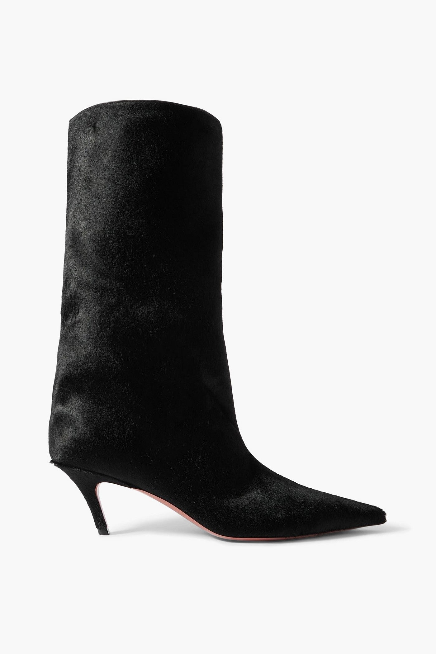 Amina Muaddi Fiona Calf Hair Boots Black Women's