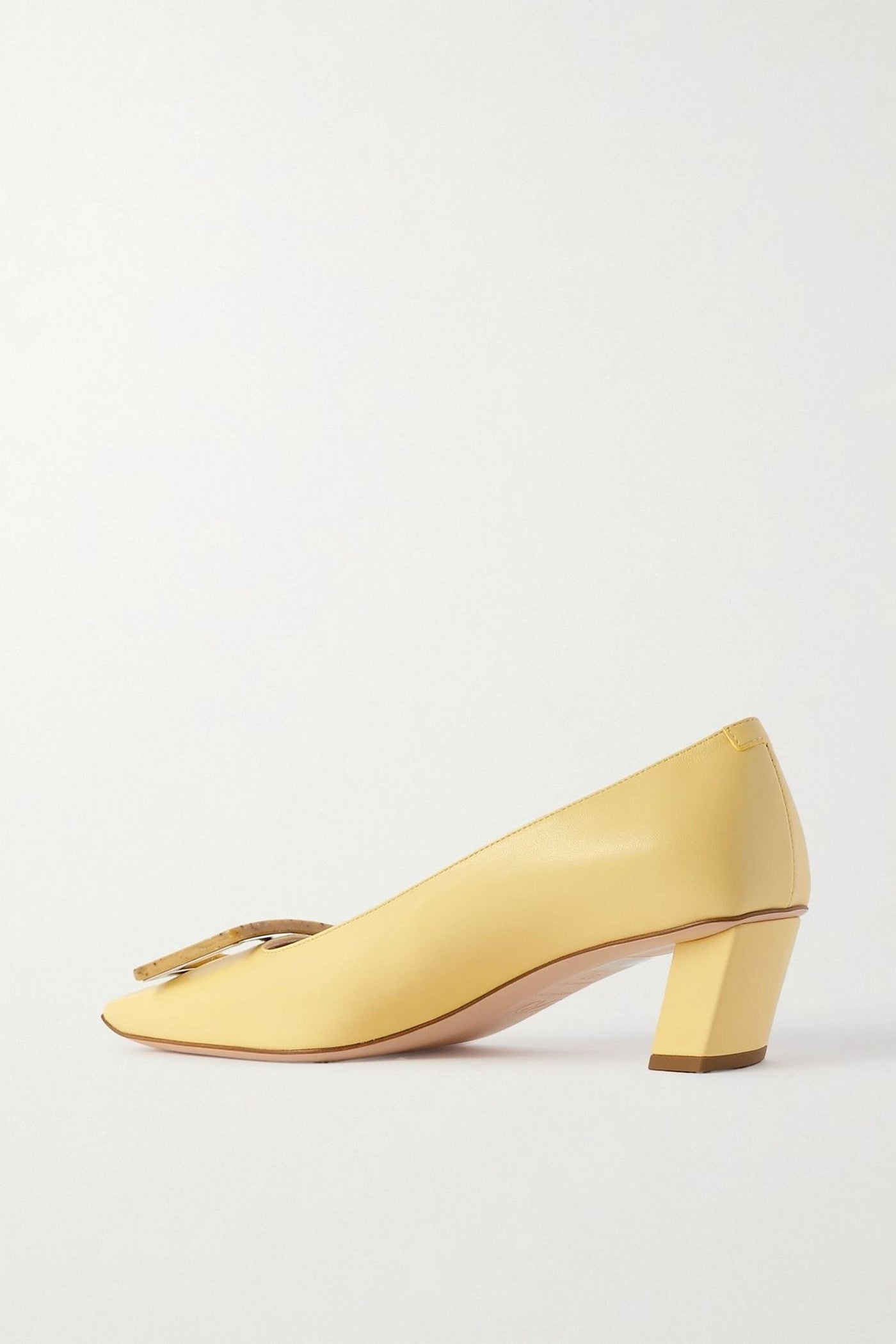 Roger Vivier Belle Vivier Patent-Leather Pumps Pastel Yellow Women's
