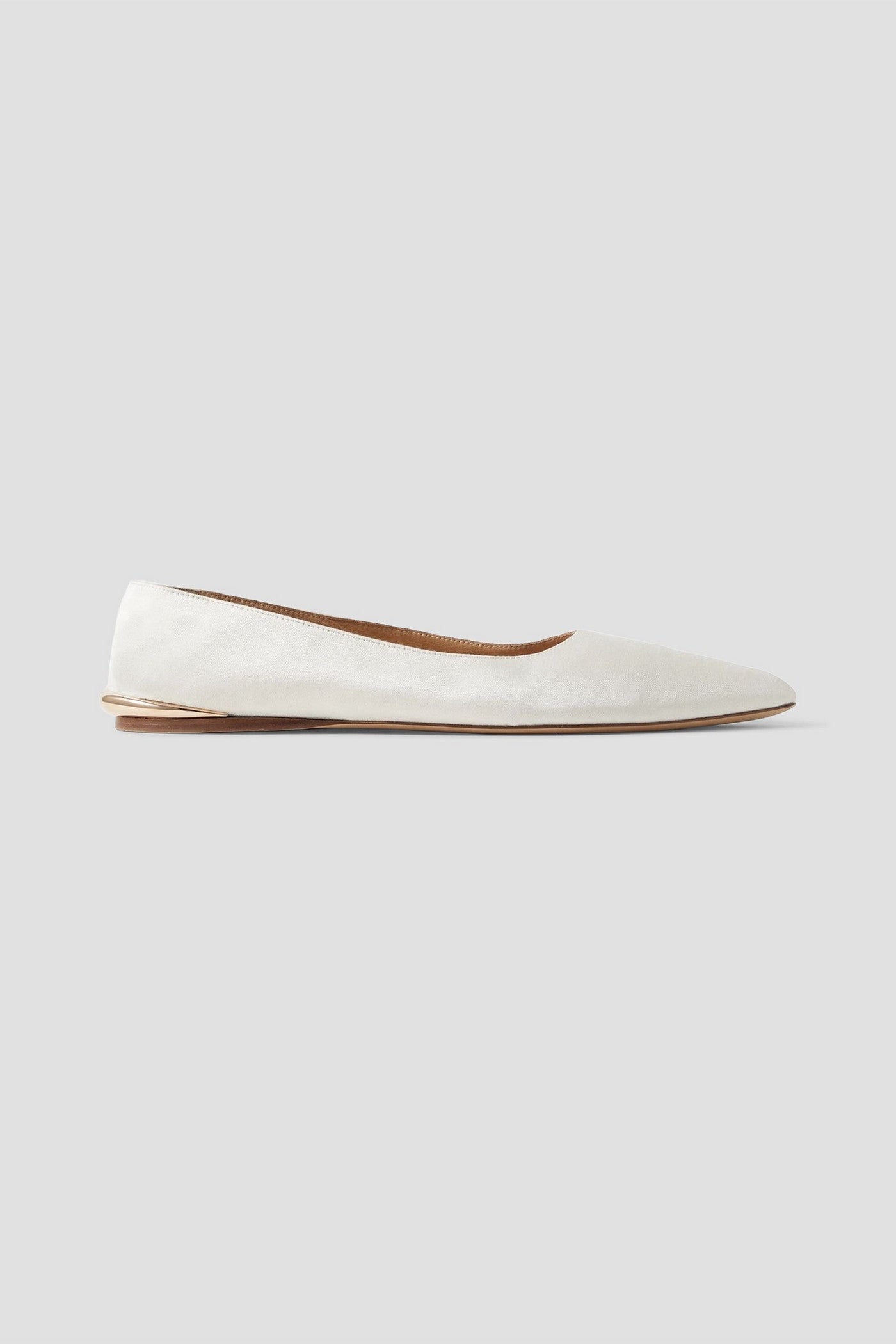 Gabriela Hearst Fleur Embellished Canvas Ballet Flats Ivory Women's
