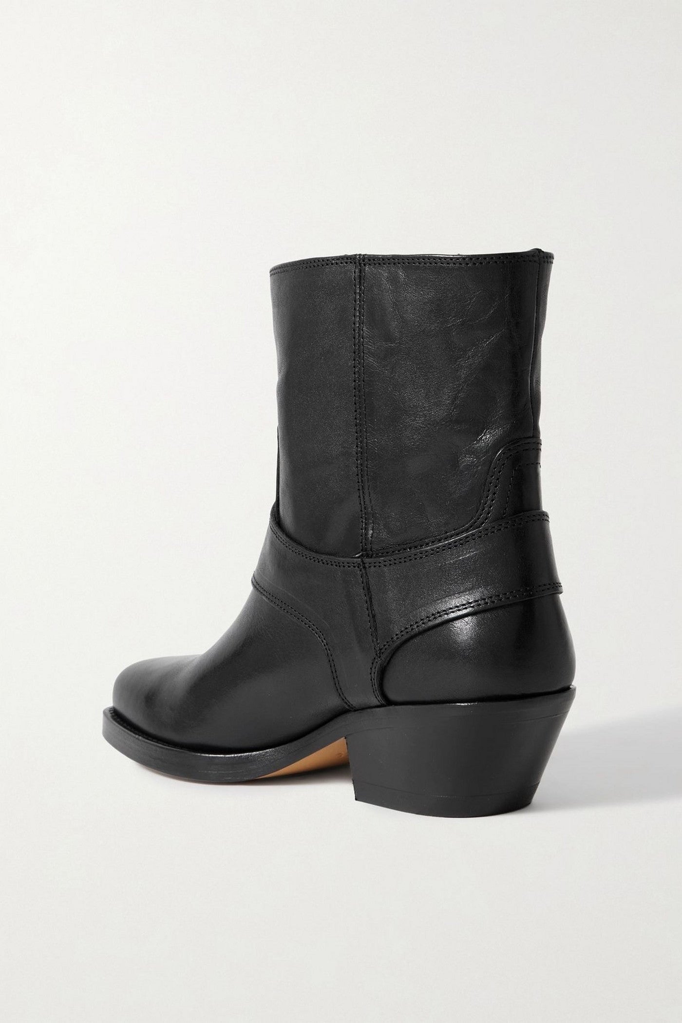 Isabel Marant Akson Embellished Tasseled Leather Ankle Boots Black Women's
