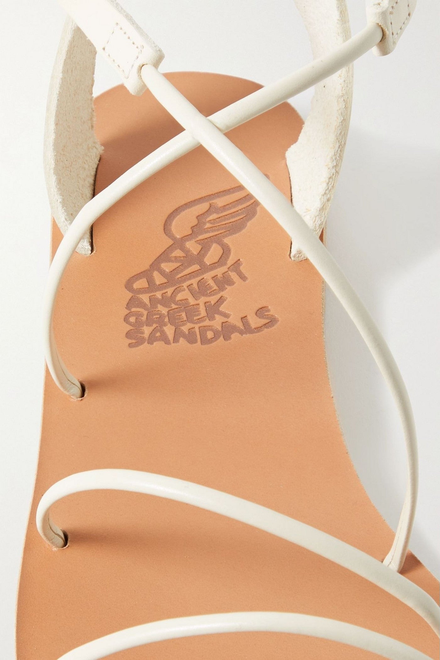 Ancient Greek Sandals Meloivia Leather Sandals Ivory Women's