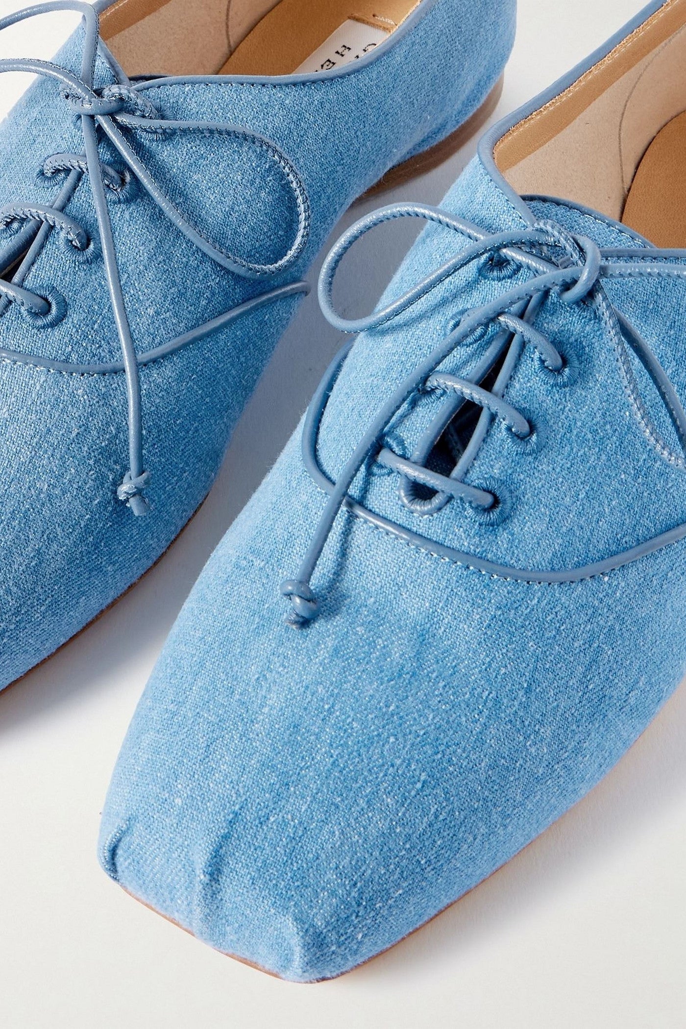 Gabriela Hearst Maya Denim Brogues Light Denim Women's