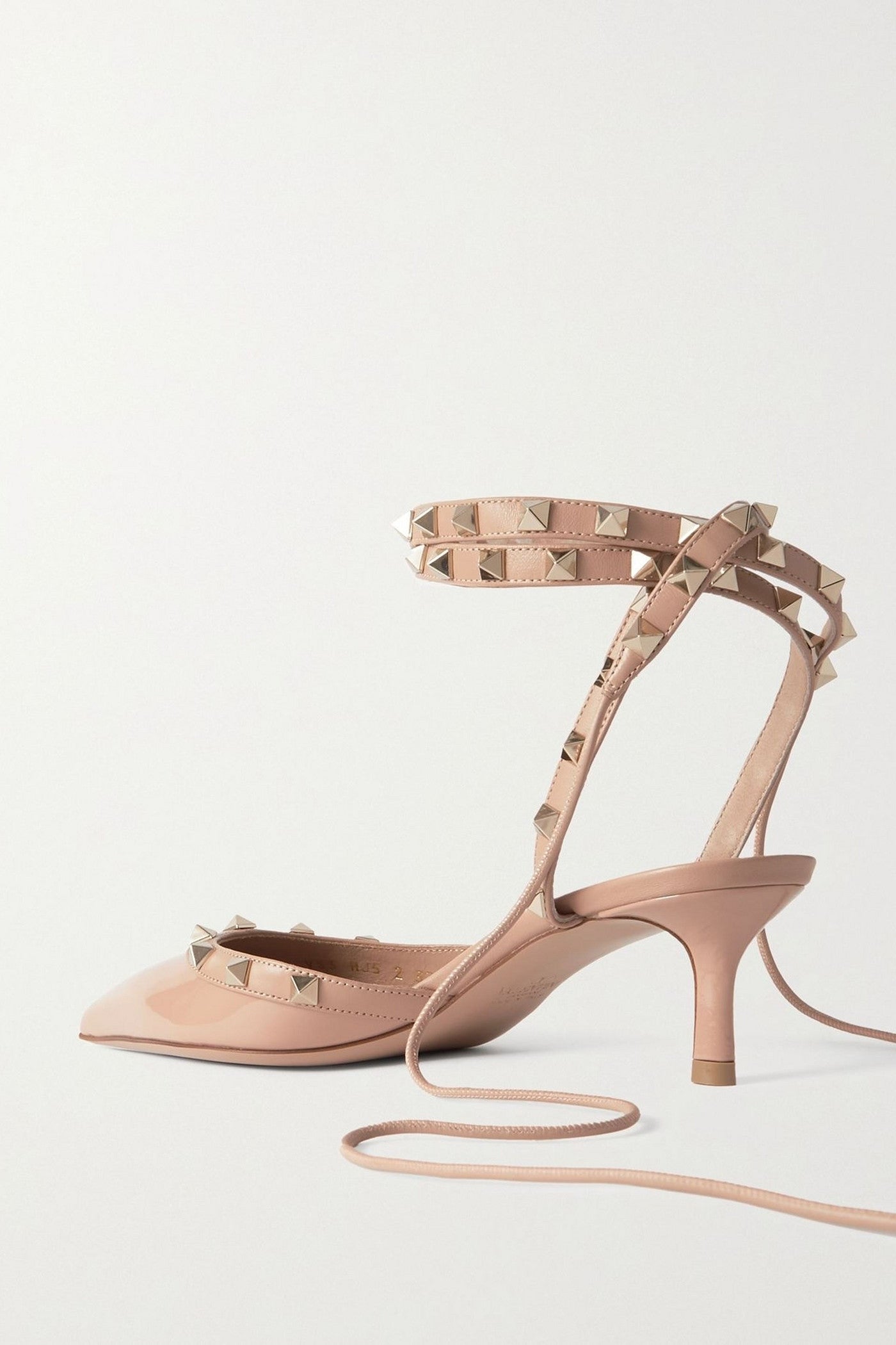 Valentino Garavani Rockstud 50 Patent-Leather Pumps Antique Rose Women's