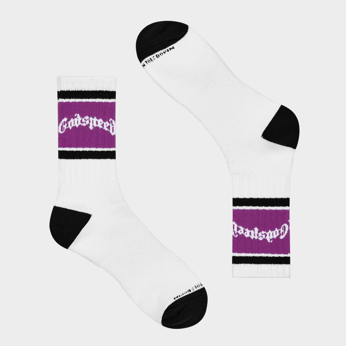 Godspeed Og Logo Striped Sock (White / Purple)