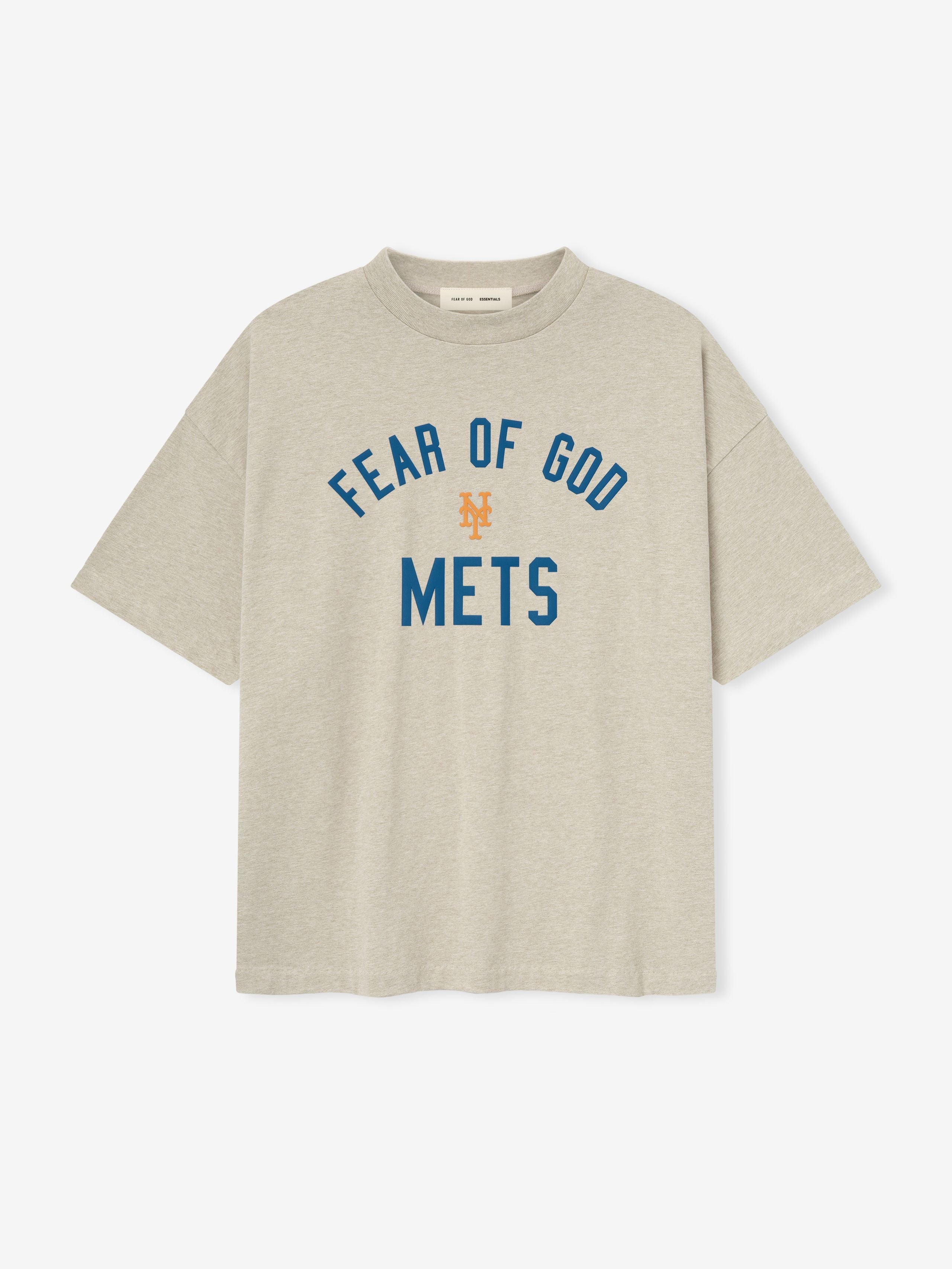 Essentials Mets 90S Tee Heather Stone