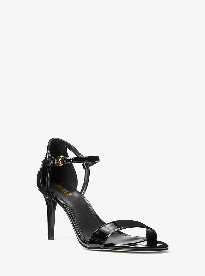 Michael Kors Simone Patent Sandal BLACK