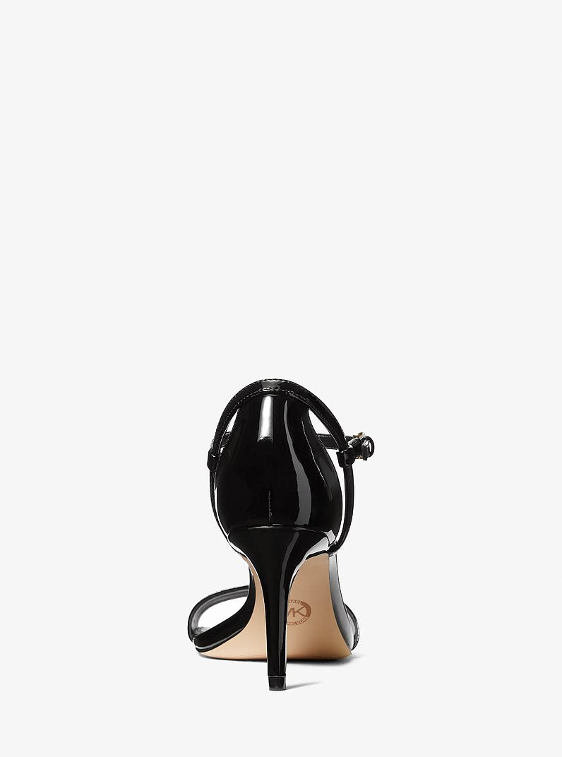 Michael Kors Simone Patent Sandal BLACK