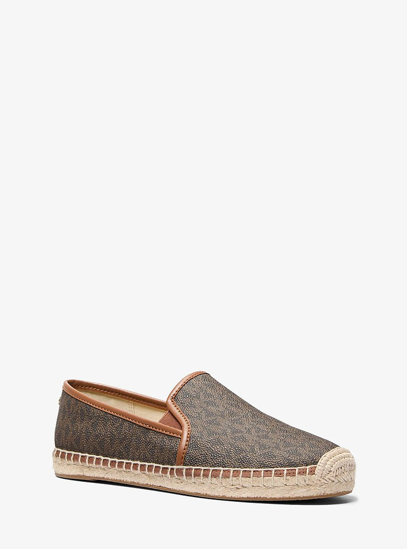 Michael Kors Hastings Signature Logo Slip-On Espadrille BROWN