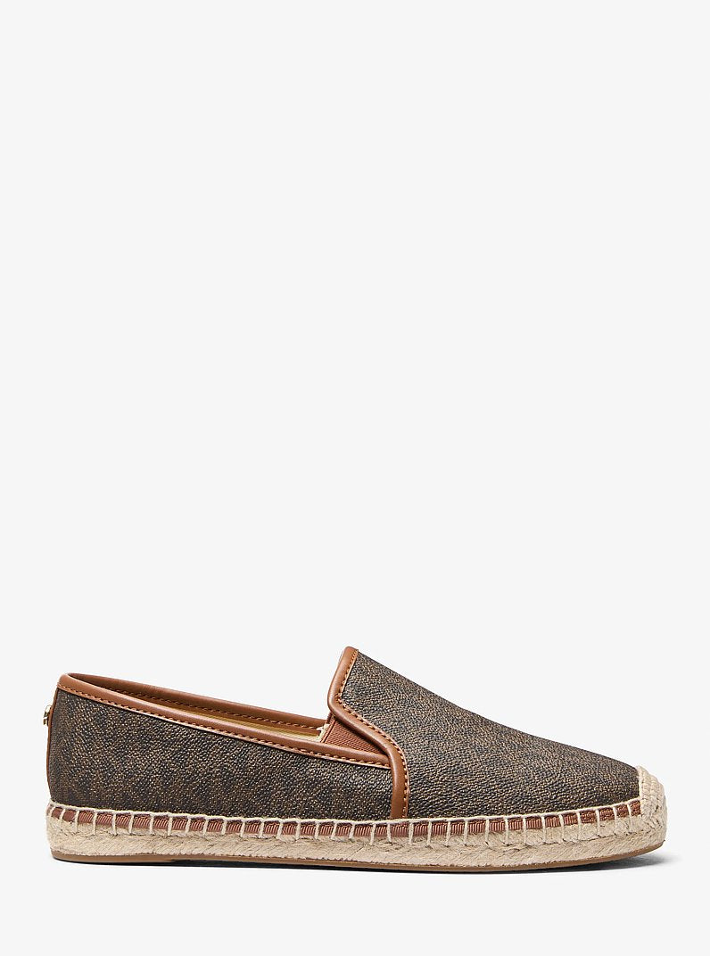 Michael Kors Hastings Signature Logo Slip-On Espadrille BROWN