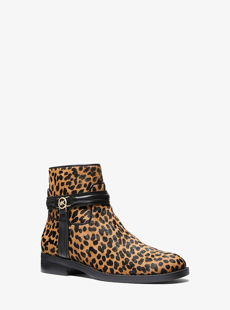 Michael Kors Mindy Leopard Print Calf Hair Boot DEER MULTI