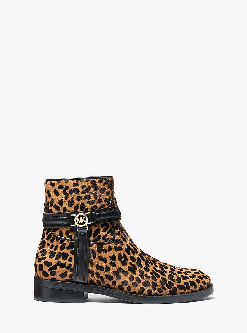 Michael Kors Mindy Leopard Print Calf Hair Boot DEER MULTI