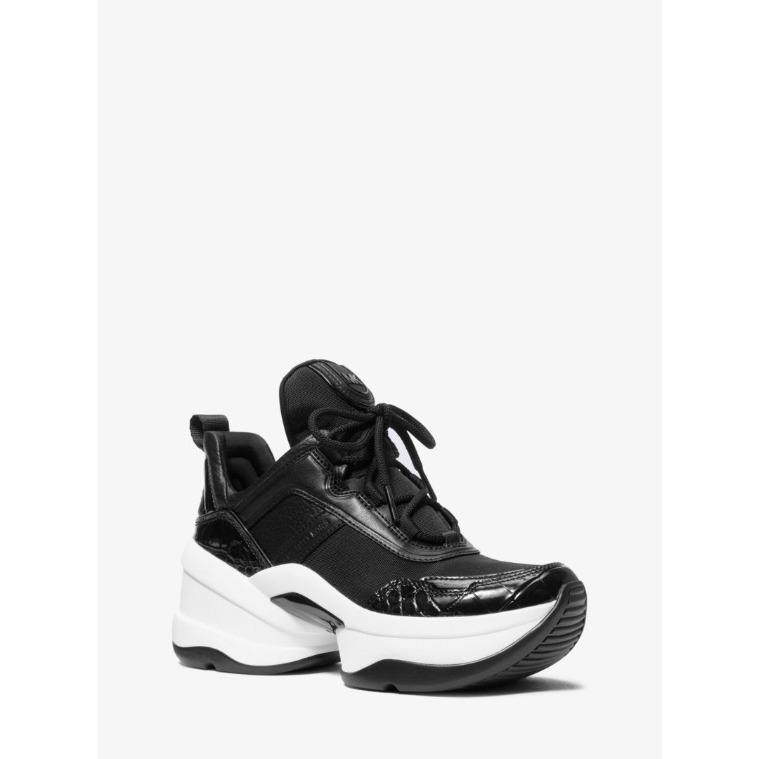 Michael Kors Olympia Mixed-Media Trainer