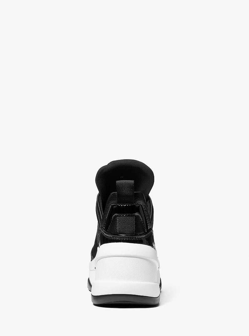 Michael Kors Olympia Mixed-Media Trainer BLACK