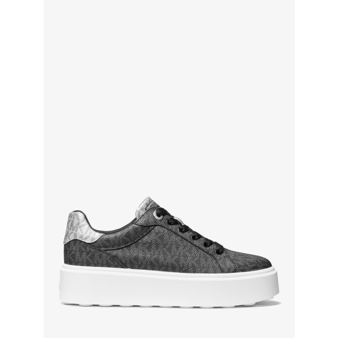 Michael Kors Romey Metallic Two-Tone Signature Logo Platform Sneaker