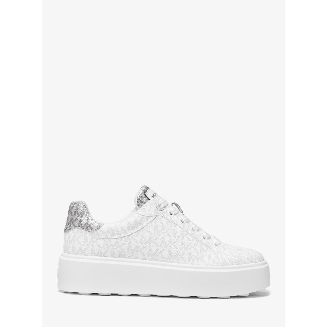 Michael Kors Romey Metallic Two-Tone Signature Logo Platform Sneaker