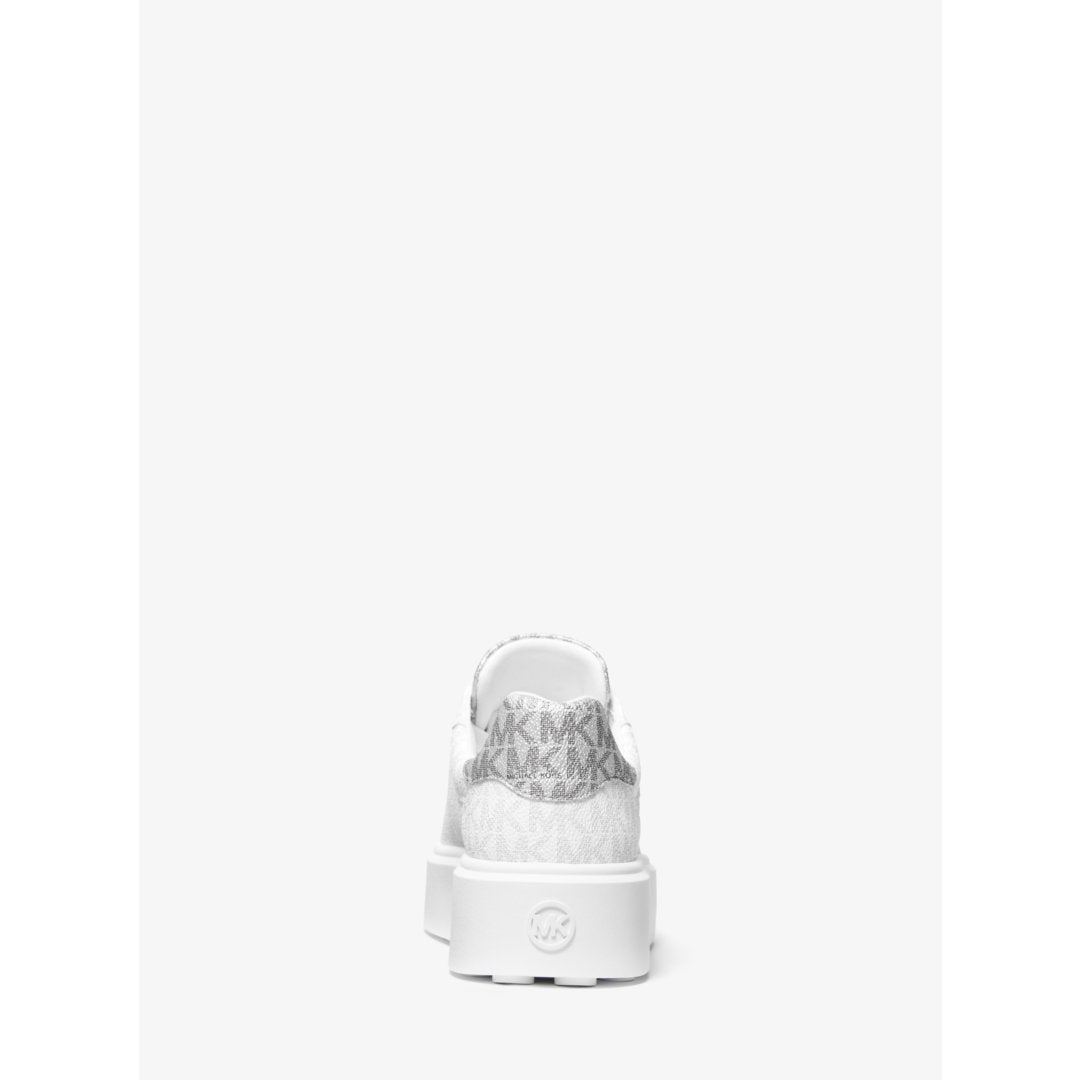 Michael Kors Romey Metallic Two-Tone Signature Logo Platform Sneaker