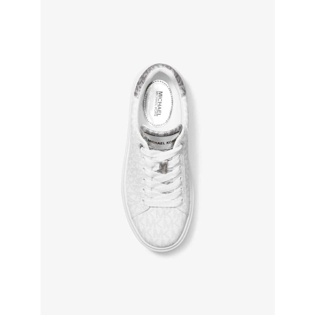 Michael Kors Romey Metallic Two-Tone Signature Logo Platform Sneaker