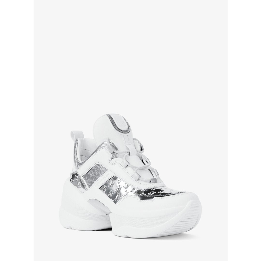 Michael Kors Olympia Mixed-Media Trainer