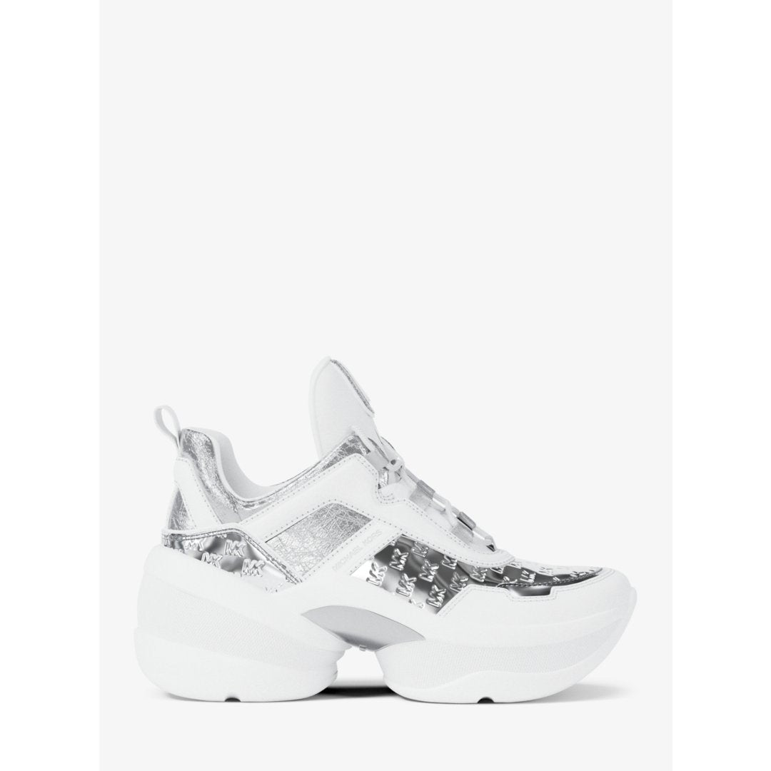 Michael Kors Olympia Mixed-Media Trainer