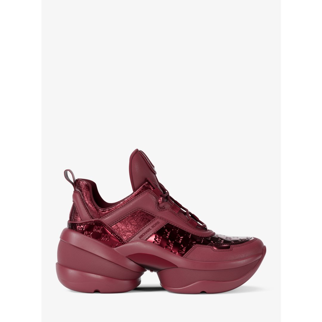 Michael Kors Olympia Mixed-Media Trainer
