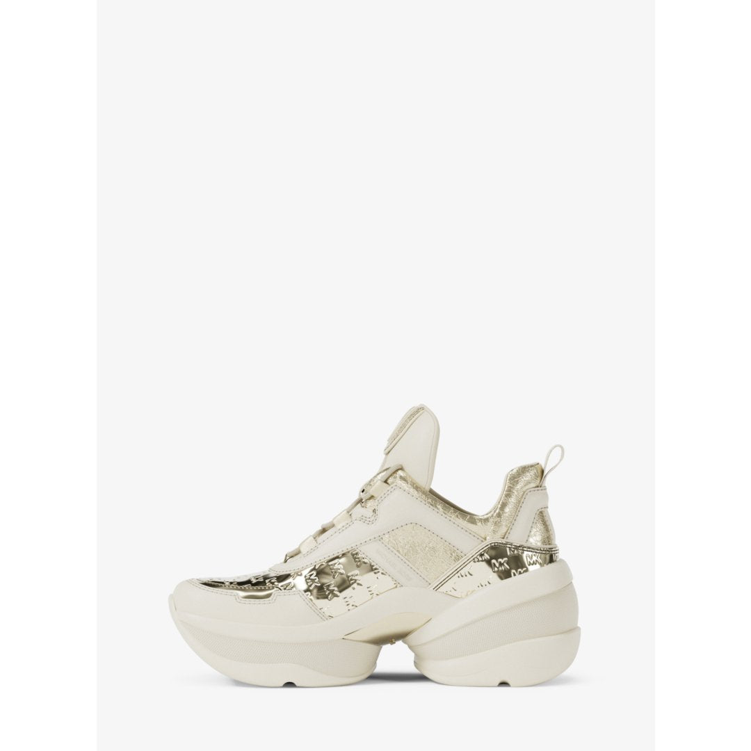 Michael Kors Olympia Mixed-Media Trainer
