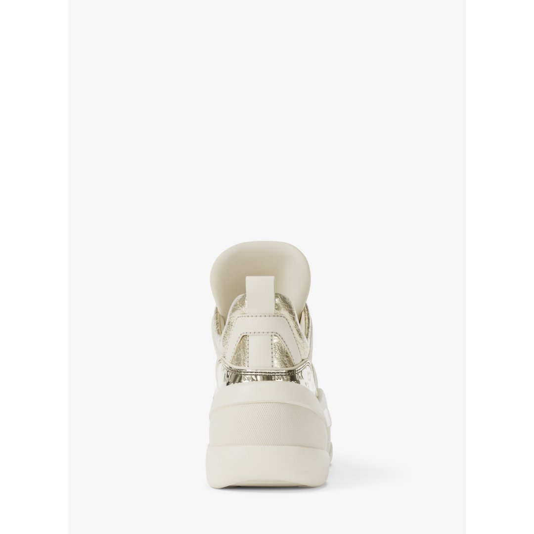 Michael Kors Olympia Mixed-Media Trainer
