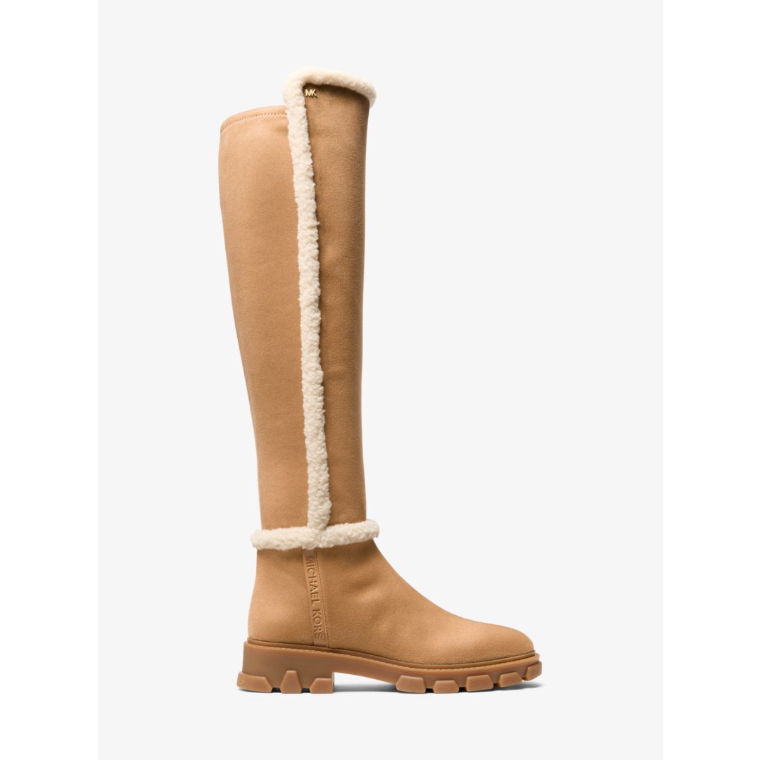 Michael Kors Ridley Faux Shearling Trim Riding Boot