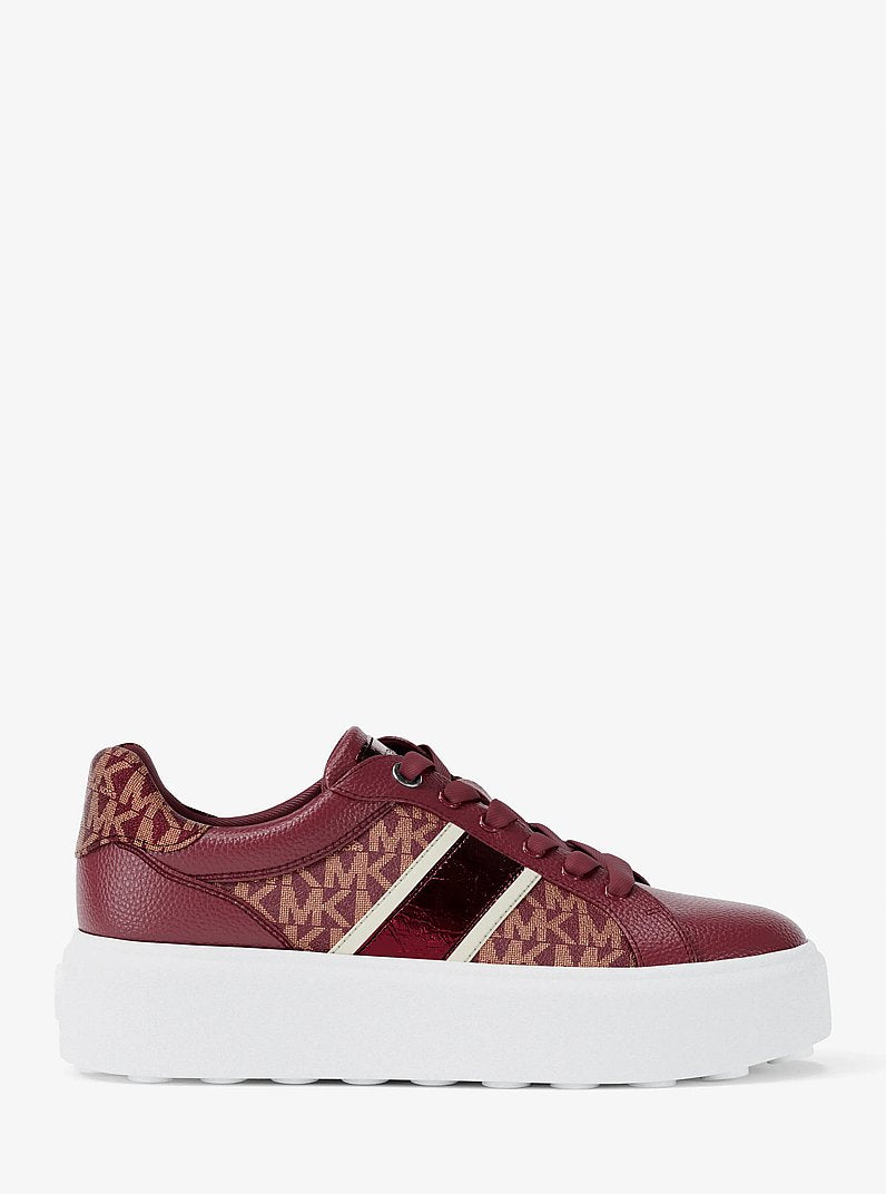 Michael Kors Romey Signature Logo Stripe Platform Sneaker