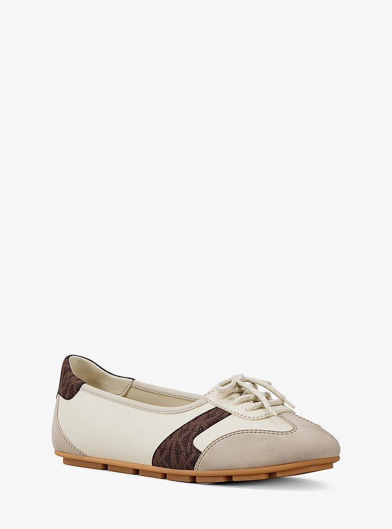 Michael Kors Brielle Signature Logo Trim Sneakerina BROWN MULTI