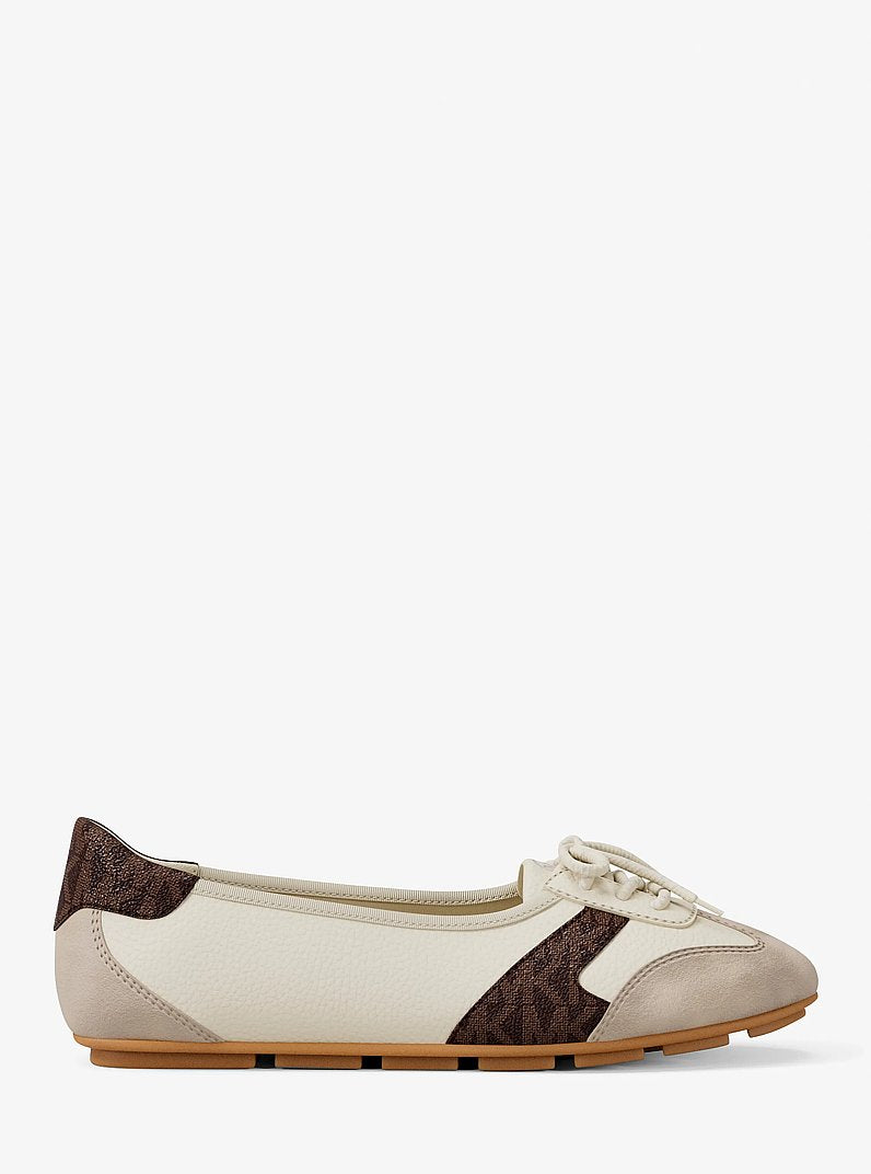Michael Kors Brielle Signature Logo Trim Sneakerina BROWN MULTI