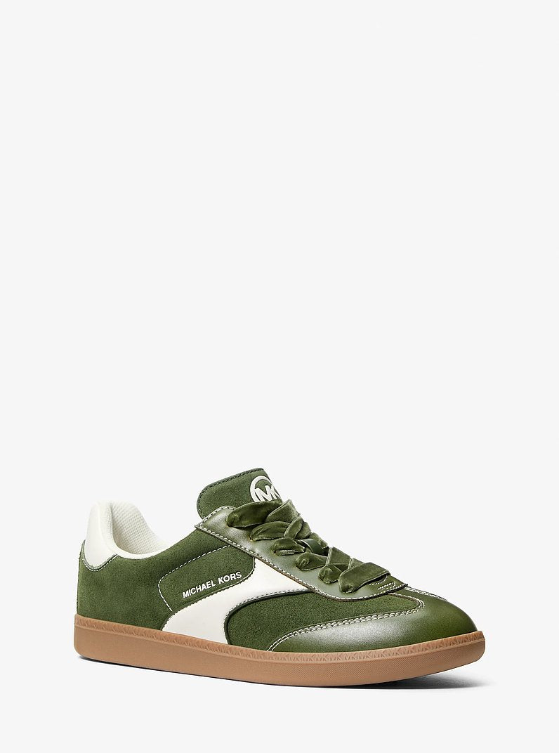 Michael Kors Benny Polyester Microsuede Sneaker AMAZON GREEN