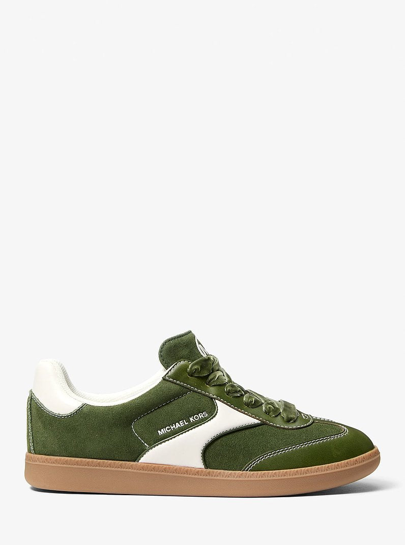Michael Kors Benny Polyester Microsuede Sneaker AMAZON GREEN