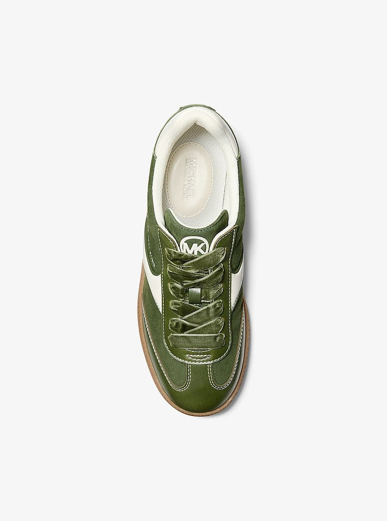 Michael Kors Benny Polyester Microsuede Sneaker AMAZON GREEN