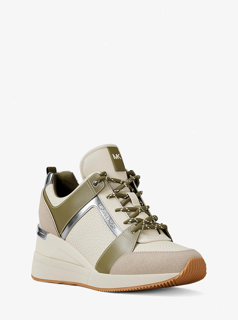 Michael Kors Georgie Mixed-Media Trainer OREGANO