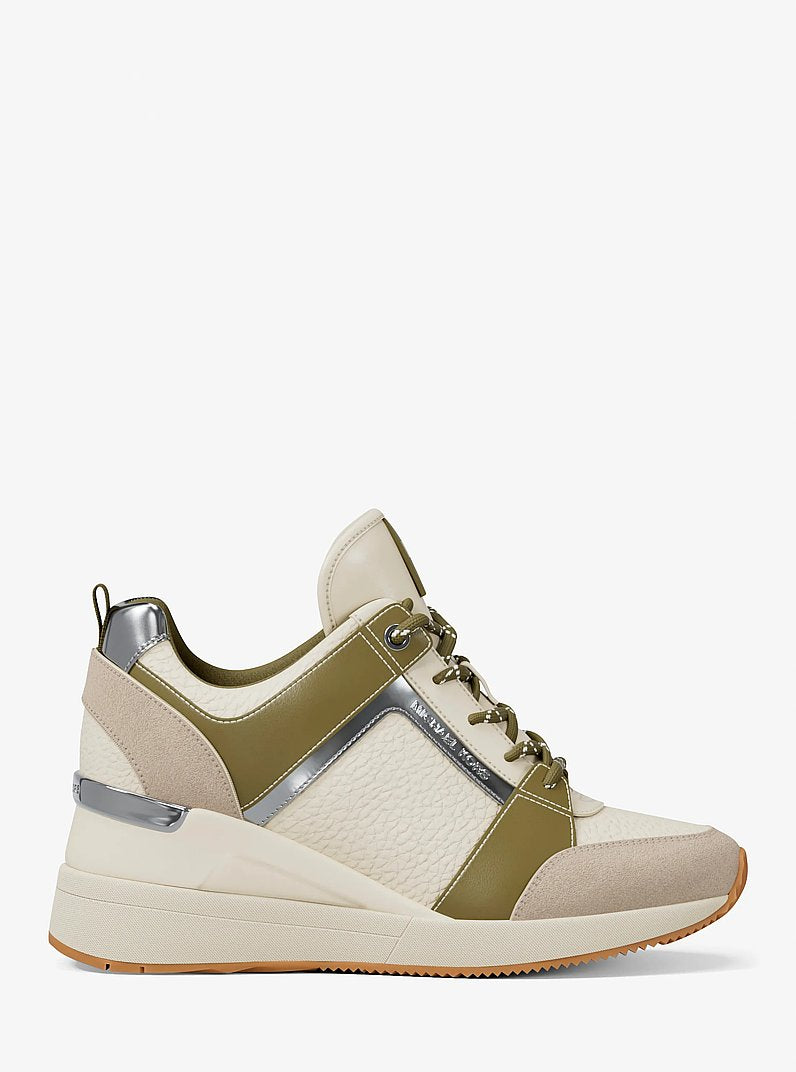 Michael Kors Georgie Mixed-Media Trainer OREGANO