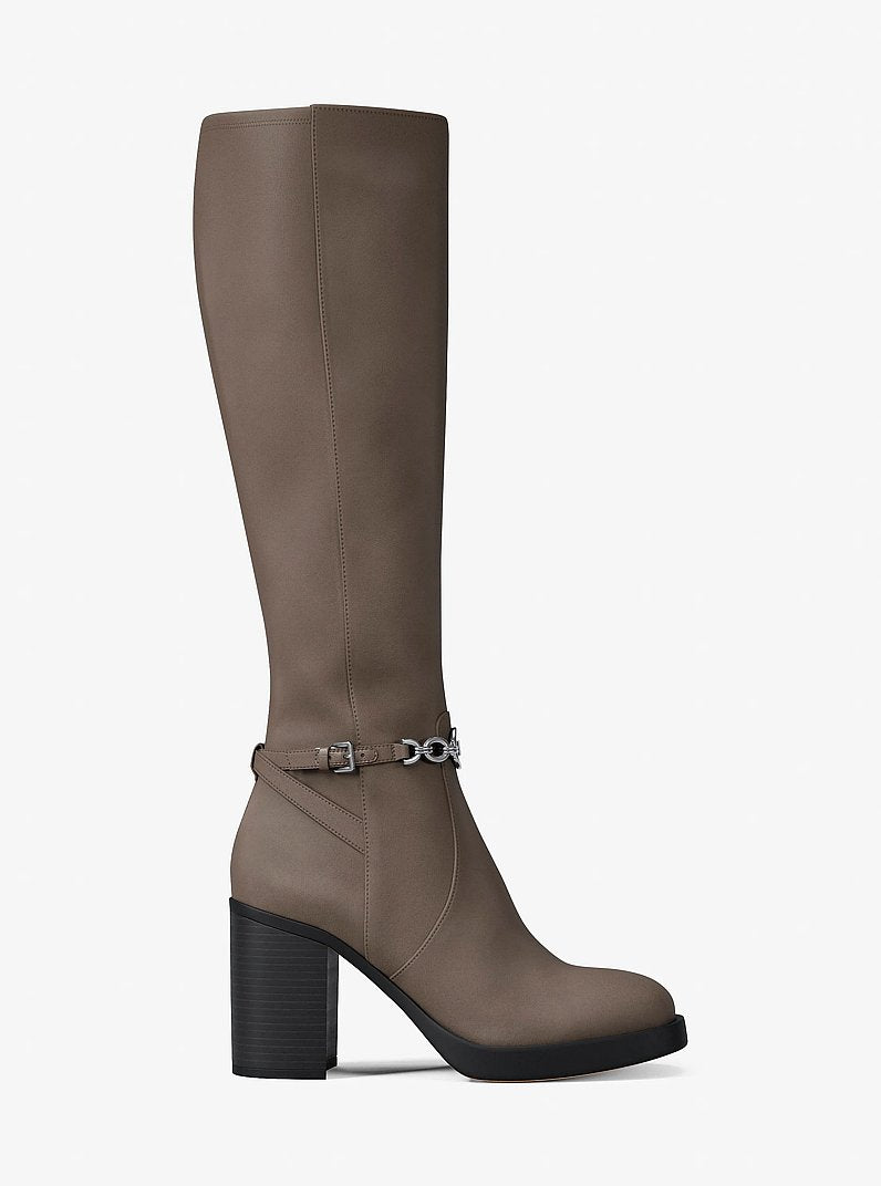 Michael Kors Kacey Polyester Microsuede Boot MUSHROOM