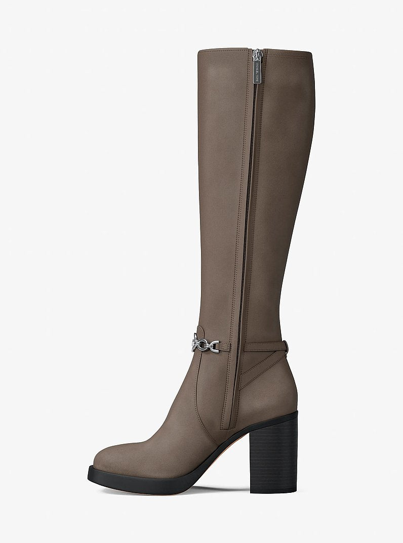 Michael Kors Kacey Polyester Microsuede Boot MUSHROOM