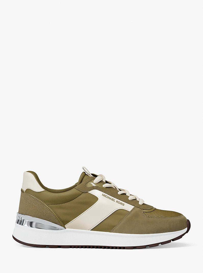 Michael Kors Remy Mixed-Media Trainer OREGANO