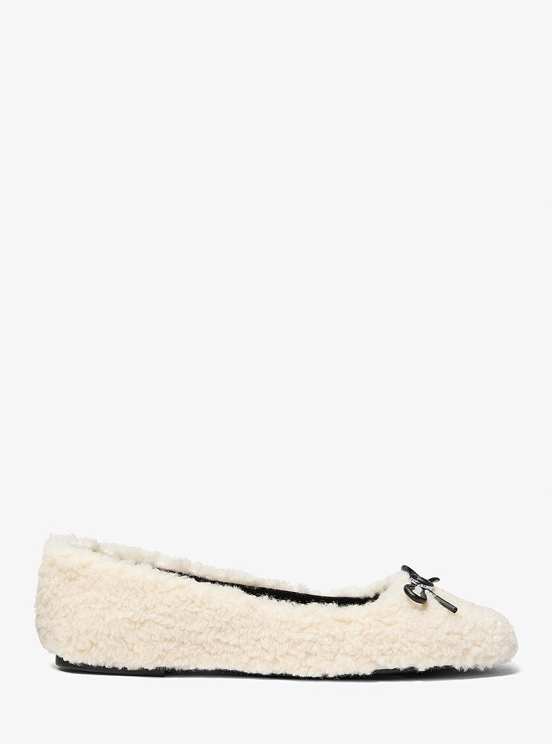 Michael Kors Savannah Faux Shearling Ballet Flat NATURAL