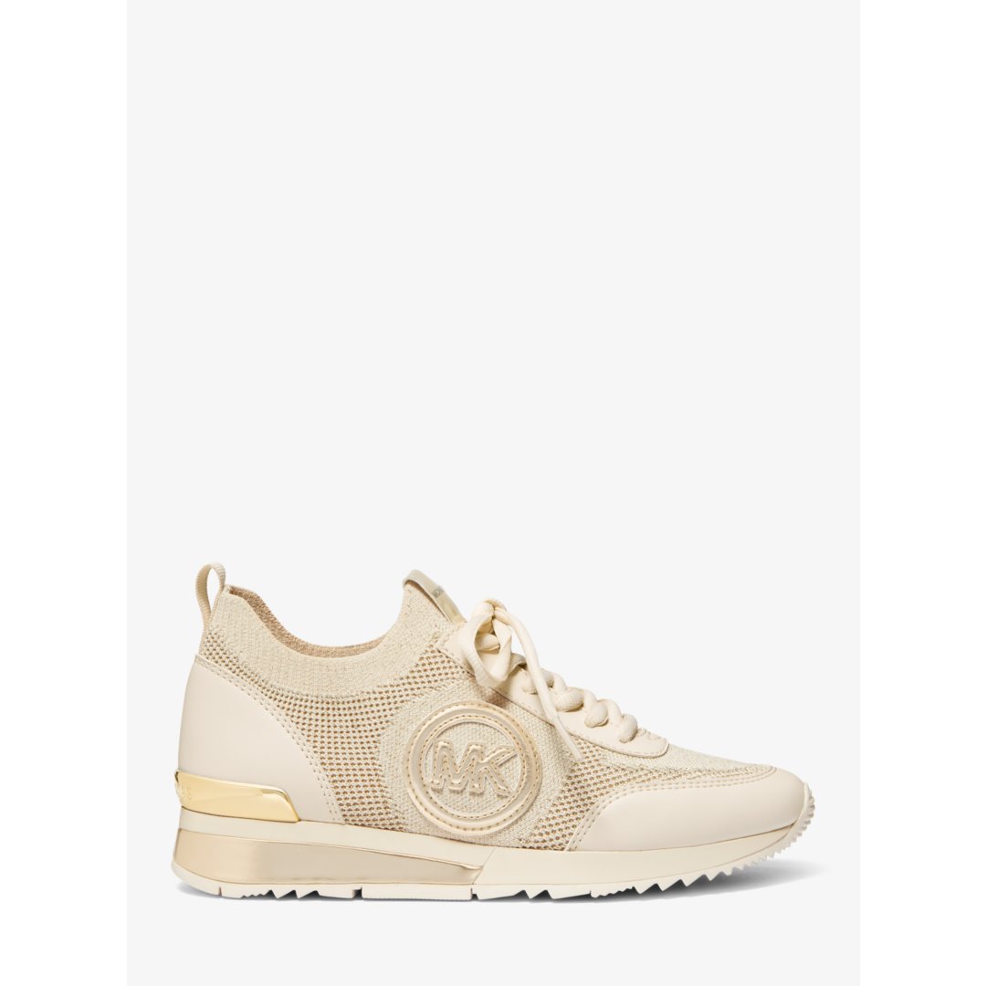 Michael Kors Jenkins Metallic Stretch Knit Trainer