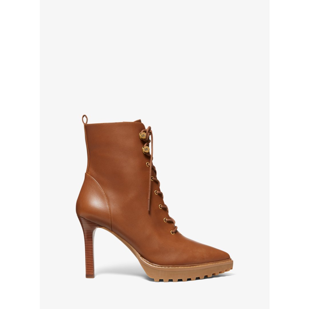 Michael Kors Kyle Leather Lace-Up Boot