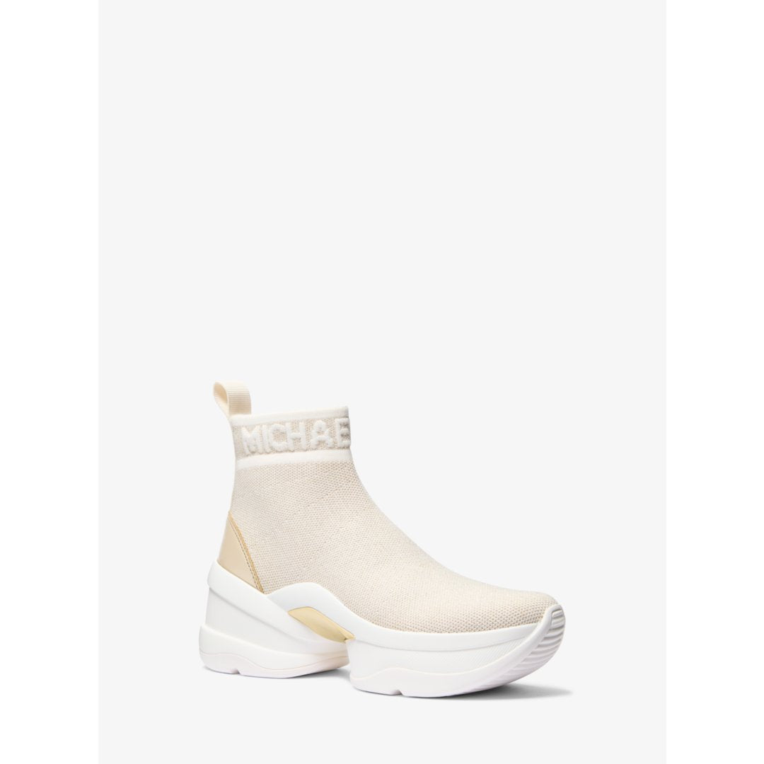 Michael Kors Olympia Metallic Stretch Knit Boot