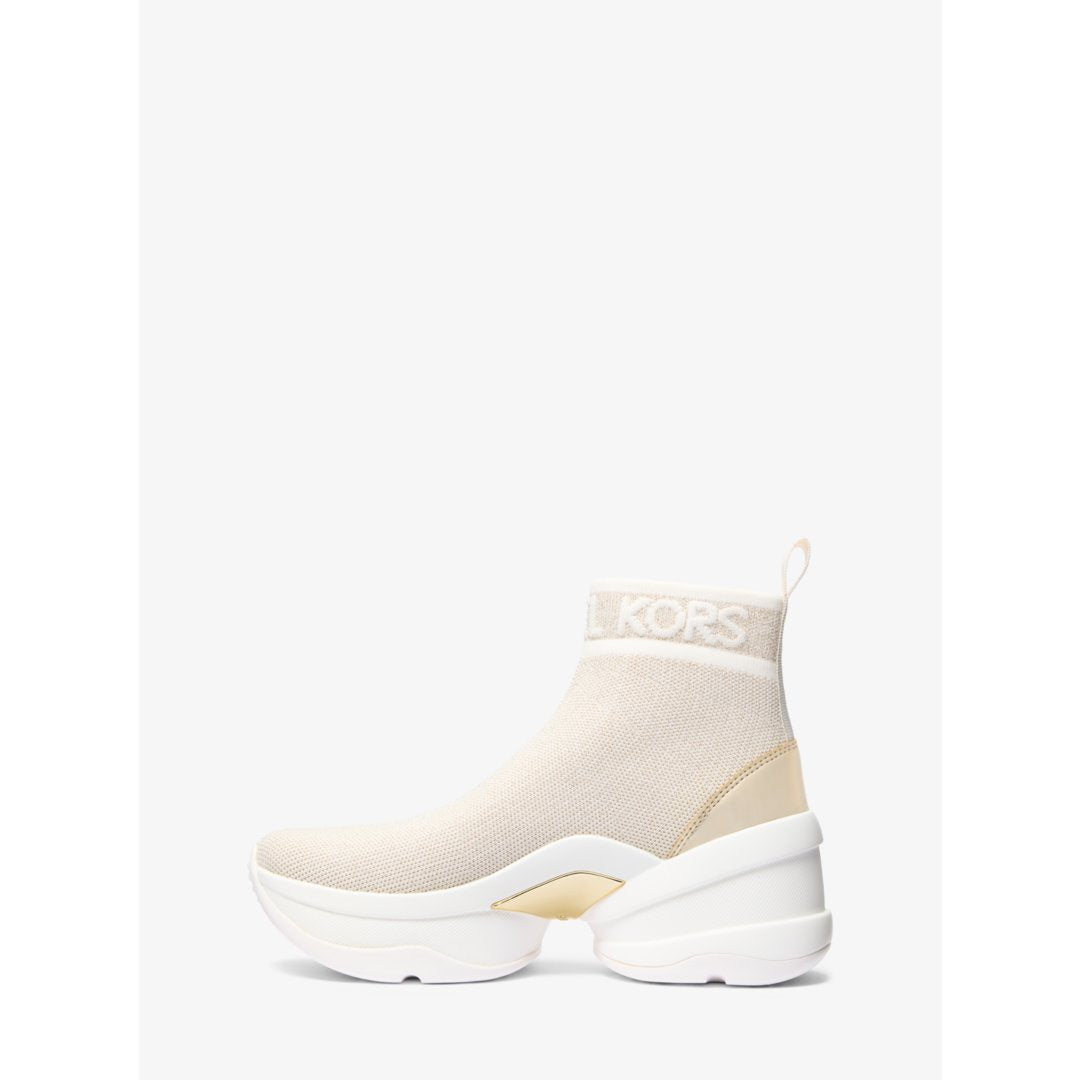 Michael Kors Olympia Metallic Stretch Knit Boot