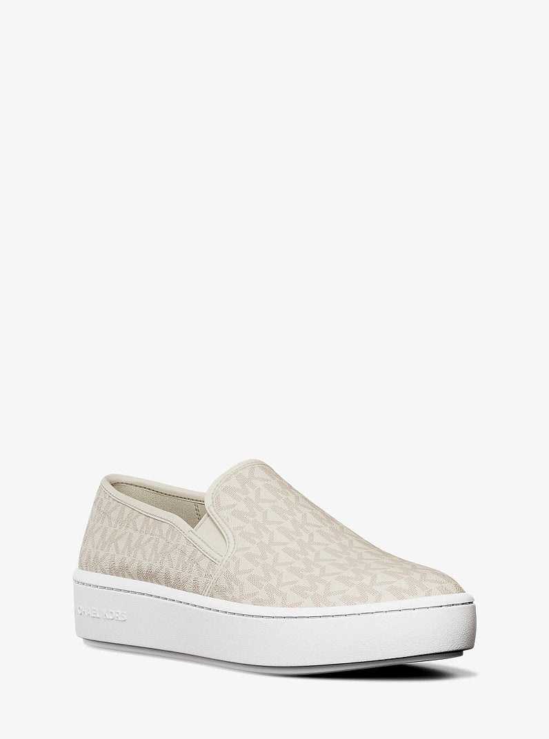 Michael Kors Teddi Signature Logo Slip-On Sneaker VAN/CREAM