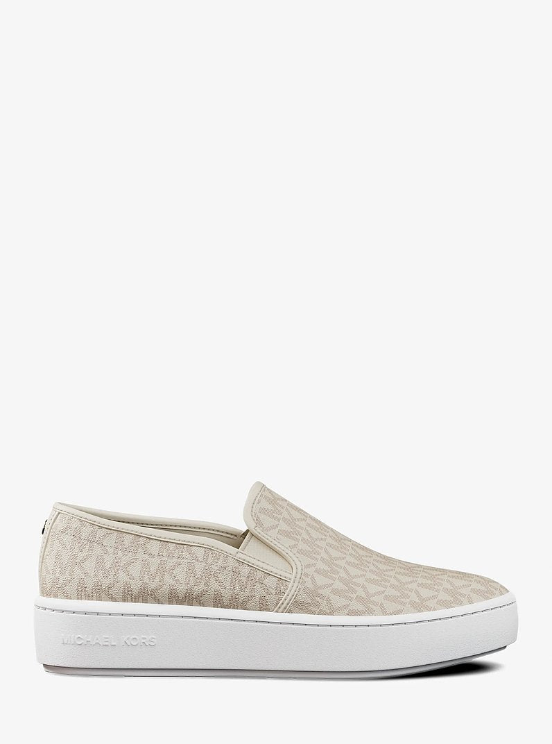 Michael Kors Teddi Signature Logo Slip-On Sneaker VAN/CREAM
