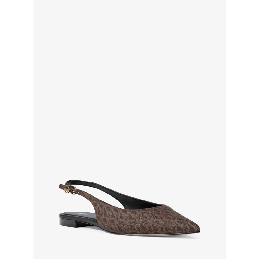 Michael Kors Amali Signature Logo Slingback Flat