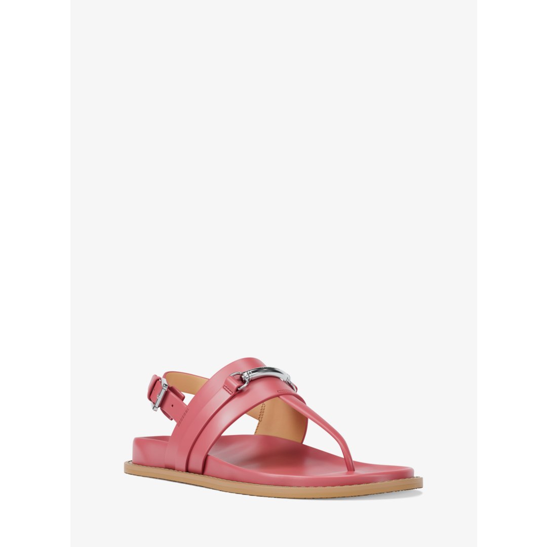 Michael Kors Carson Leather T-Strap Sandal