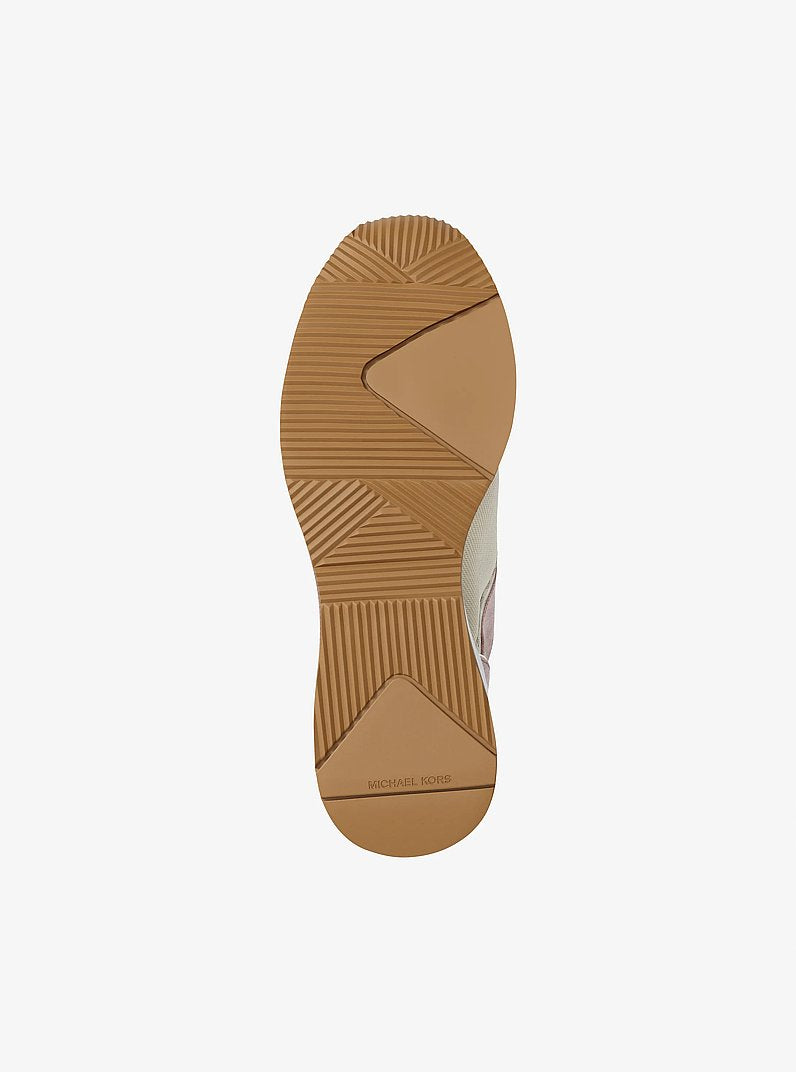 Michael Kors Georgie Signature Logo Wedge Trainer PWD BLSH MLT